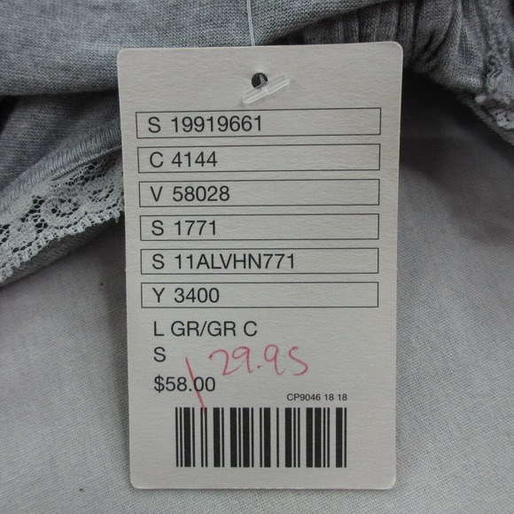 CC - Anthropologie Eloise Dress Women Small Solid Gray Sleeveless Twist Lace NWT - Picture 5 of 9